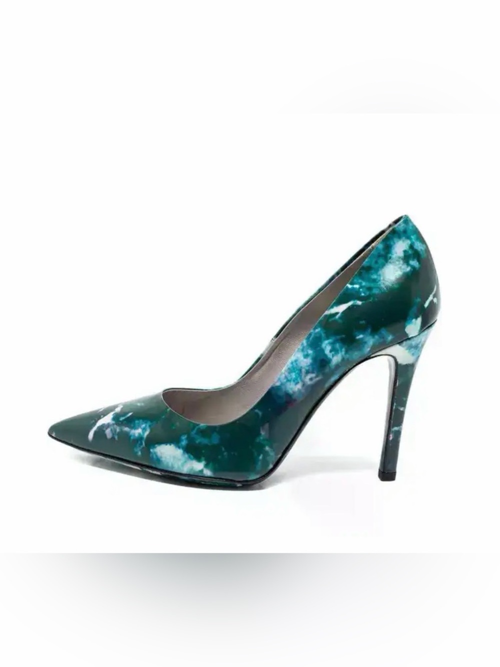 MSGM 105mm Marble Print Pointed Toe Pumps Heels Made in Italy NWOT